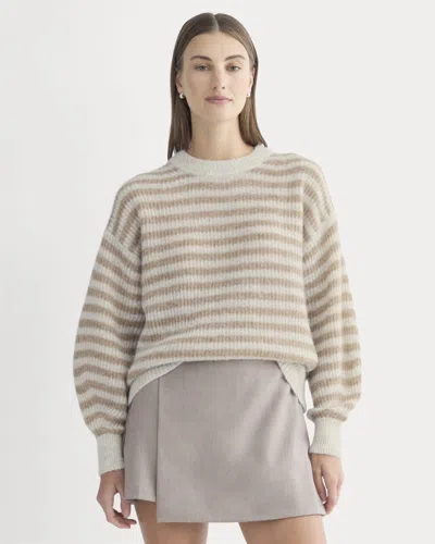 Everlane Cocoon Crew Neck Sweater In Brown