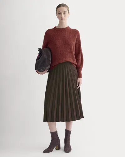 Everlane Cocoon Crew Neck Sweater In Brown