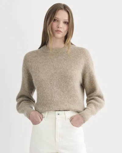 Everlane Cocoon Crew Neck Sweater In Brown