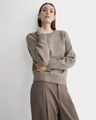 Everlane Cocoon Crew Neck Sweater In Brown