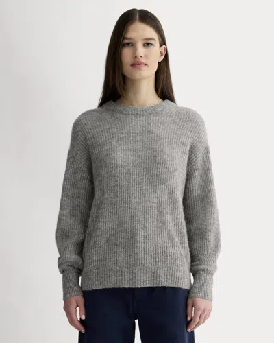 Everlane Cocoon Crew Neck Sweater In Gray