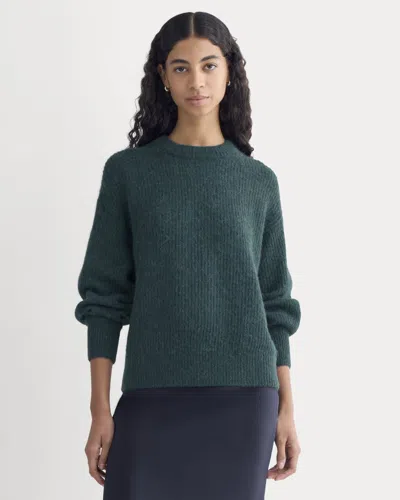 Everlane Cocoon Crew Neck Sweater In Green