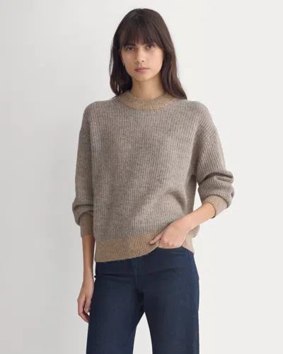 Everlane Cocoon Crew Neck Sweater In Brown