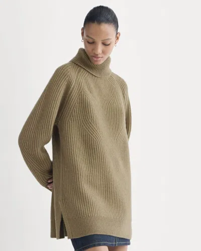 Everlane Cocoon Turtleneck Sweater In Brown