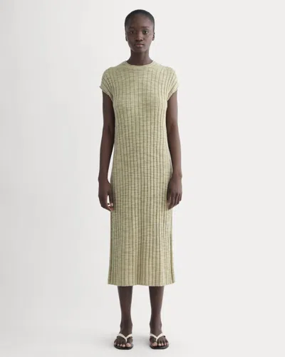 Everlane Column Dress In Green