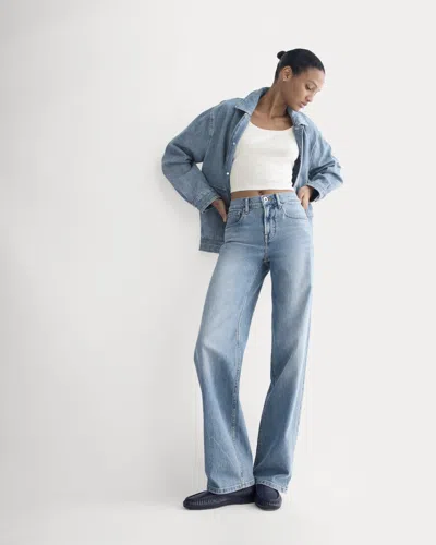 Everlane Column Jean | 31" Inseam In Vintage Light Indigo In Blue