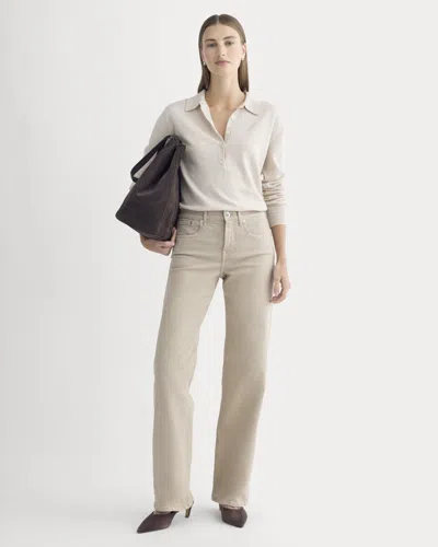Everlane Column Jean | 33" Inseam In Garment-dyed Tan In Brown
