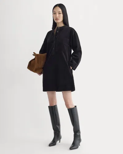 Everlane Corduroy Mini Dress In Black