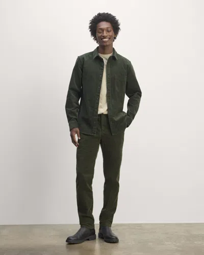 Everlane Corduroy Trouser In Dark Forest In Green