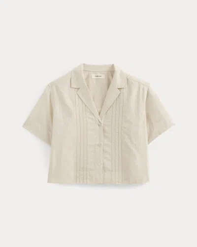 Everlane Cotton Gauze Resort Shirt In Birch In Neutral