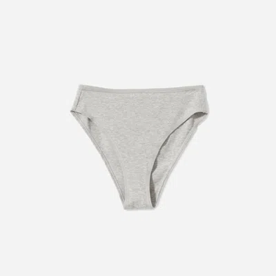 Everlane Cotton High-rise Bikini In Heathered Grey In Gray