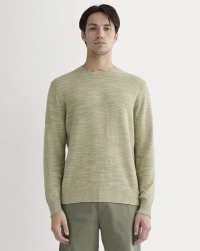 Everlane Cotton Linen Pullover In Eucalyptus In Multi