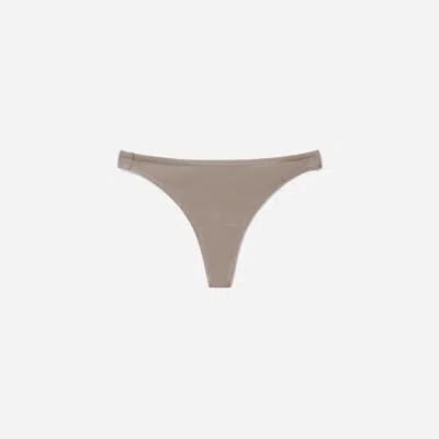 Everlane Cotton Thong In Burnt Sugar In Brown