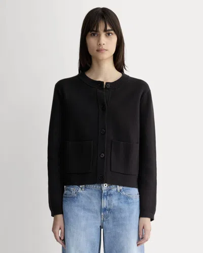 Everlane Crew Cardigan In Black