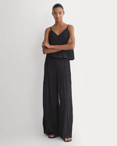 Everlane Crinkle Wide-leg Pant In Black