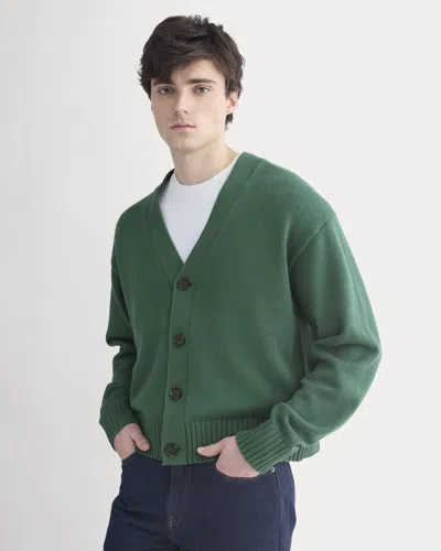 Everlane Cropped Cardigan In Green