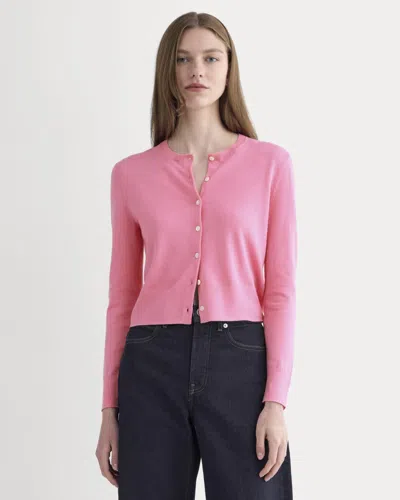 Everlane Cropped Cardigan In Pink