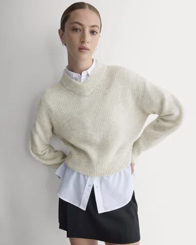 Everlane Cropped Cocoon Sweater In Neutral