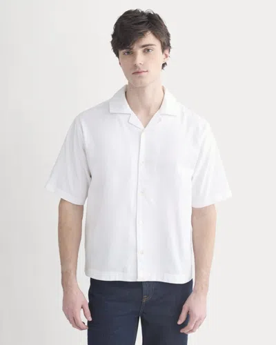 Everlane Cropped Resort Shirt In White