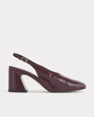 Everlane Curved Slingback Heel In Burgundy