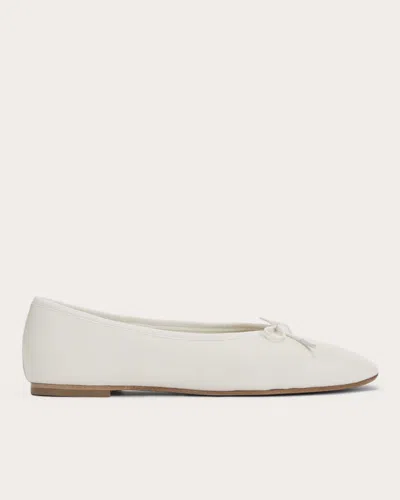 Everlane Day Ballet Flat In Canvas In White