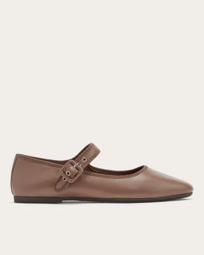 Everlane Day Buckle Mary Jane In Rum In Brown