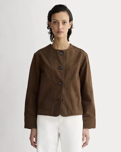 Everlane Denim Barrel Pant Jacket In Cocoa In Brown