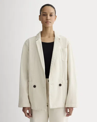 Everlane Denim Chore Blazer In Garment-dyed Sand In Neutral