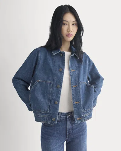 Everlane Denim Chore Jacket In Mid Indigo In Blue