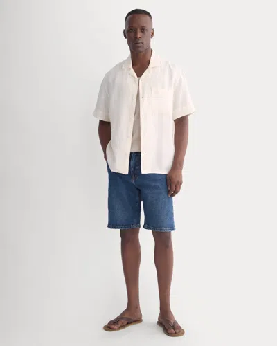 Everlane Denim Jort In Medium Dark Indigo In Multi