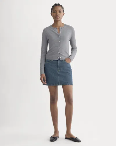 Everlane Denim Mini Skirt In Deep Atlantic In Blue