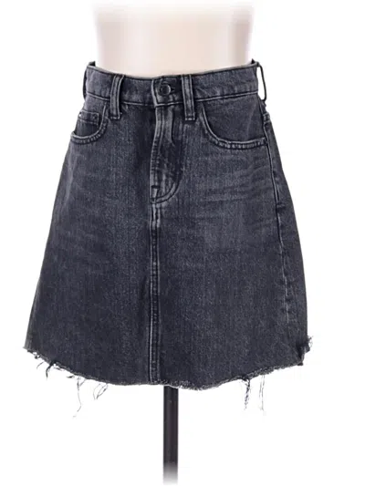 Pre-owned Everlane Denim Skirt In Black
