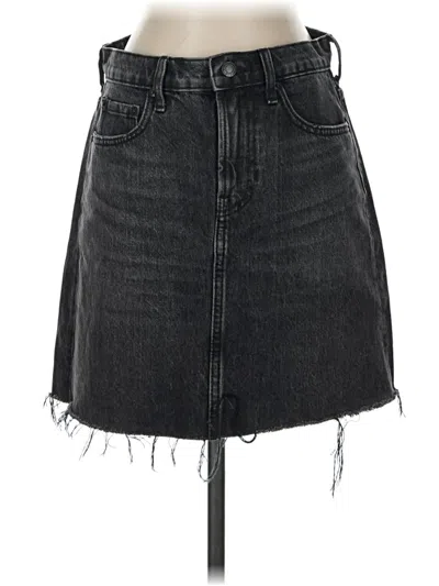Pre-owned Everlane Denim Skirt In Black