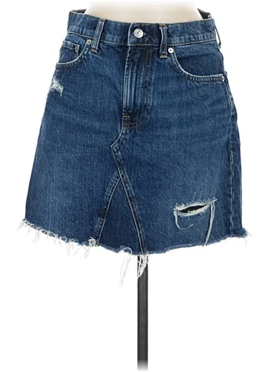 Pre-owned Everlane Denim Skirt In Blue