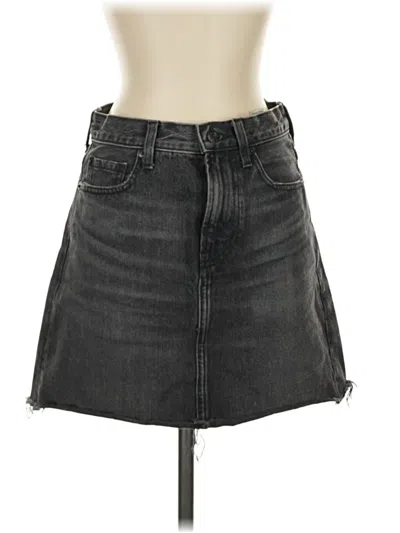 Pre-owned Everlane Denim Skirt In Gray