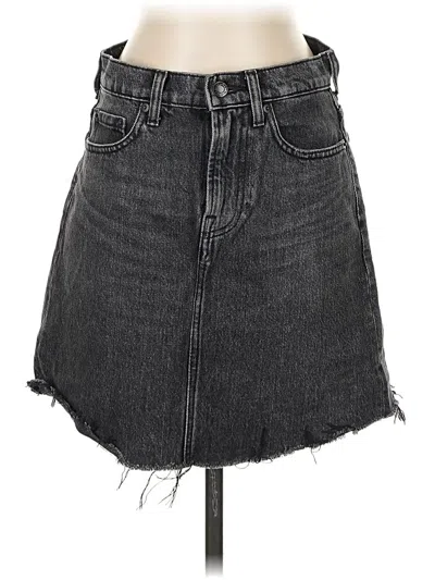 Pre-owned Everlane Denim Skirt In Gray