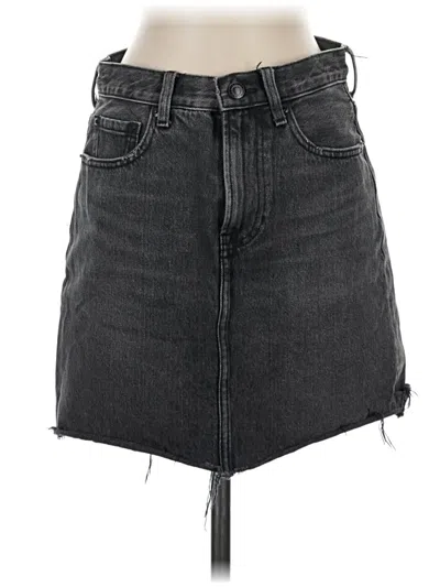 Pre-owned Everlane Denim Skirt In Gray