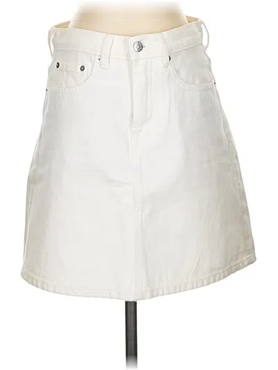 Pre-owned Everlane Denim Skirt In White