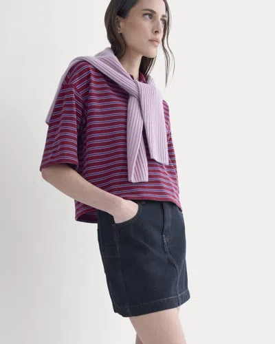 Everlane Denim Utility Mini Skirt In Tungsten Rinse In Blue
