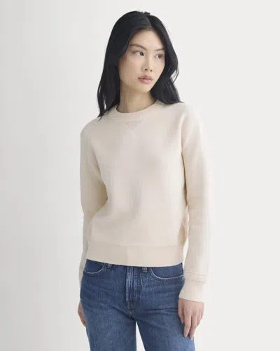 Everlane Double Knit Crew Neck Sweater In Neutral