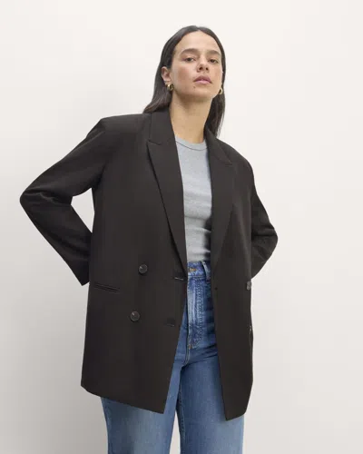 Everlane Double-breasted Blazer In Black