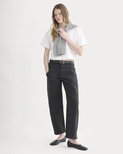 Everlane Double-stitch Barrel Pant In Black