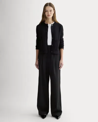 Everlane Draper Pleated Pant In Black