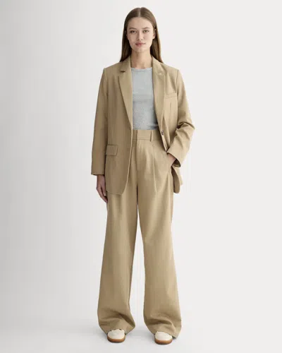 Everlane Draper Pleated Pant In Brown