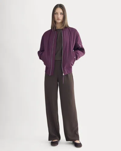 Everlane Drapey Crepe Pant In Dark Chocolate In Brown