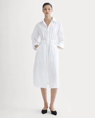 Everlane Drawcord Shirtdress In White