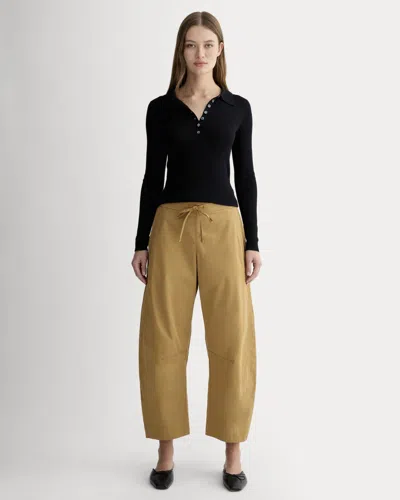 Everlane Easy Barrel Pant In Oak Brown