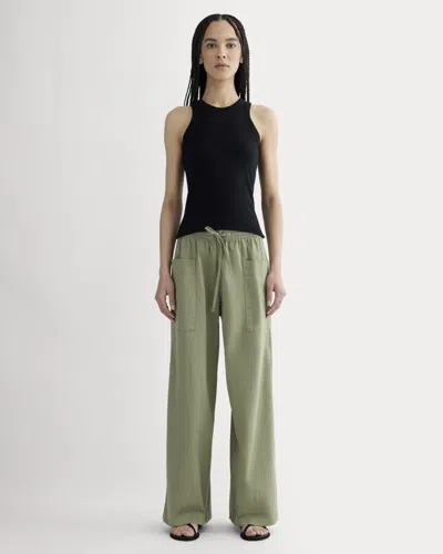 Everlane Easy Cargo Pant In Sagebrush In Green