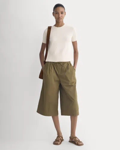 Everlane Easy Long Short In Olive In Green