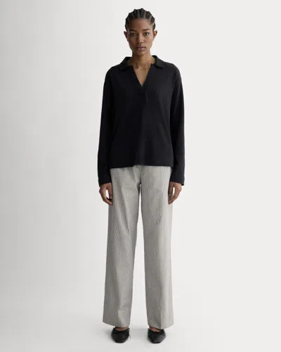 Everlane Easy Pant In Canvas Tan/navy In White